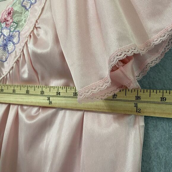 Vanity Fair Light Pink Lace Matching Gown and Robe Women Small Vintage Ladies - Picture 9 of 16